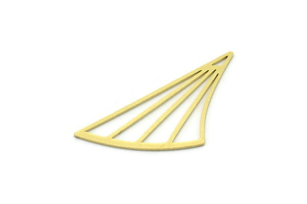 Brass Irregular Charm, 8 Raw Brass Irregular Shaped Charms With 1 Hole, Findings (33x15x0.60mm) SMP0824