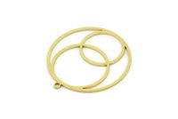 Brass Round Charm, 4 Raw Brass Round Charm With 1 Loop, Charm Pendants (30.5x28x0.80mm) SMP0832