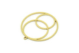 Brass Round Charm, 4 Raw Brass Round Charm With 1 Loop, Charm Pendants (30.5x28x0.80mm) SMP0832