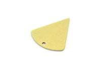 Brass Slice Charm, 12 Raw Brass Slice Shaped Charms With 1 Hole, Charm Findings (16x15x0.60mm) SMP0839