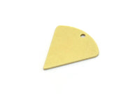 Brass Slice Charm, 12 Raw Brass Slice Shaped Charms With 1 Hole, Charm Findings (16x15x0.60mm) SMP0839