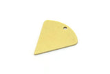 Brass Slice Charm, 12 Raw Brass Slice Shaped Charms With 1 Hole, Charm Findings (16x15x0.60mm) SMP0839