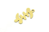 Brass Irregular Charm, 24 Raw Brass Irregular Shaped Charms With 1 Loop, Findings (18x10x0.60mm) SMP0840