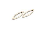 Silver Marquise Ring , 50 Antique Silver Plated Brass Marquise Ring, Connector, Charms (5x15x0.80mm) D0038