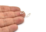 Silver Marquise Ring , 50 Antique Silver Plated Brass Marquise Ring, Connector, Charms (5x15x0.80mm) D0038