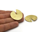 Brass Stud Earring, 2 Raw Brass Round Stud Earrings (34x1mm) N2294