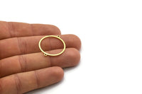 Brass Round Connector, 24 Raw Brass Round Shaped Connectors With 2 Loops, Earring Findings, Geometric Connectors (29x25x1mm) A3970