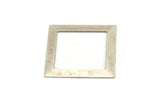 Gümüş Kare Charm, 2 Antik Gümüş Kaplama Pirinç Kare Charm, Küpeler, Bulgular (50x7x0,80 mm) E639