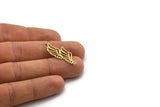 Brass Wing Charm, 8 Raw Brass Wing Charms With 2 Loops, Charm Pendants, Connector Findings (33x13x0.60mm) SMP0603