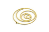 Brass Round Charm, 2 Raw Brass Round Shaped Charm With 1 Loop, Charm Pendants (36x34x0.80mm) SMP0622