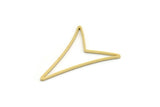 Brass Arrow Charm, 8 Raw Brass Arrow Charms, Findings (29x23x0.80mm) SMP0628