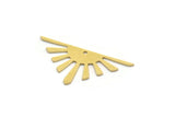 Brass Sun Charm, 12 Raw Brass Rising Sun Shaped Charms With 1 Hole, Earring Findings (16x31x0.60mm) SMP0634