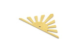 Brass Sun Charm, 12 Raw Brass Rising Sun Shaped Charms With 1 Hole, Earring Findings (16x31x0.60mm) SMP0634