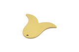 Brass Tulip Charm, 10 Raw Brass Tulip Charms With 1 Hole, Pendant Charms (17.5x22x0.80mm) SMP0637