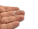 Gümüş Yüzlü Charm, 1 Döngülü 10 Antik Gümüş Kaplama Pirinç Yüzlü Charm, Kolye Uçları, Küpeler, Bulgular (31x16x1mm) D0617 H0615