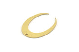 Brass Charm, 12 Raw Brass, Brass Pendants, Charm Pendants, Brass Charms With 1 Hole (28x21x0.80mm) SMP0643
