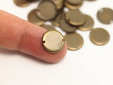 Brass Round Connector, 30 Antique Brass Round Connectors, 2 Holes Setting , Findings (13mm) K073