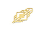 Brass Charm, 8 Raw Brass, Brass Pendants, Charm Pendants, Brass Charms With 1 Loop (30x16.5x0.60mm) SMP0905