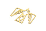 Brass Eagle Charm, 4 Raw Brass Eagle Shaped Charms With 1 Loop, Bird Charms, Findings (28x31x0.60mm) SMP0906