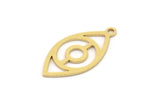 Brass Marquise Charm, 12 Raw Brass Marquise Charms With 1 Loop, Earrings, Pendants (20x10x0.60mm) SMP0928