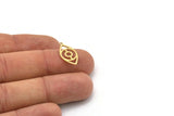 Brass Marquise Charm, 12 Raw Brass Marquise Charms With 1 Loop, Earrings, Pendants (20x10x0.60mm) SMP0928