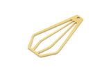 Brass Diamond Charm, 6 Raw Brass Diamond Charms With 1 Hole, Findings (31x16x0.60mm) SMP0959