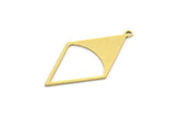 Brass Diamond Charm, 8 Raw Brass Diamond Shaped Charms With 1 Loop, Pendant Findings (31x17x0.60mm) SMP0650