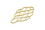Brass Charm, 4 Raw Brass, Brass Pendants, Charm Pendants, Brass Charms, Findings (40x22x0.60mm) SMP0655