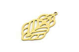 Brass Charm, 8 Raw Brass, Brass Pendants, Charm Pendants, Brass Charms With 1 Loop, Findings (30x16x0.60mm) SMP0663