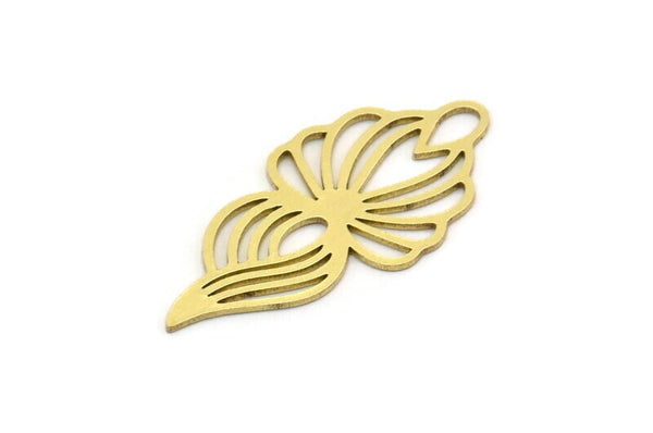 Brass Charm, 8 Raw Brass, Brass Pendants, Charm Pendants, Brass Charms With 1 Hole, Findings (32x15x0.60mm) SMP0670