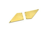 Brass Irregular Charm, 4 Raw Brass Irregular Shaped Charms With 4 Loop (41x25x1mm) A2612