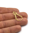 Brass Diamond Charm, 6 Raw Brass Diamond Charms With 1 Loop, Findings (32x18x0.60mm) SMP0686