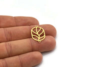 Brass Oval Charm, 8 Raw Brass Oval Charms With 2 Loops, Earring Charms, Connectors, Findings (26x15x0.60mm) SMP0706