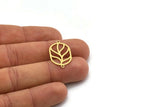Brass Oval Charm, 8 Raw Brass Oval Charms With 2 Loops, Earring Charms, Connectors, Findings (26x15x0.60mm) SMP0706