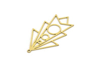 Brass Charm, 4 Raw Brass, Brass Pendants, Charm Pendants, Brass Charms With 1 Loop, Findings (40x23x0.60mm) SMP0717