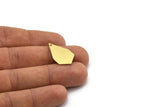 Brass Diamond Charm, 8 Raw Brass Diamond Shaped Charms With 1 Hole, Pendant Findings (26x15x0.80mm) SMP0727