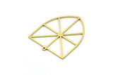 Brass Shield Charm, 4 Raw Brass Shield Charms With 1 Loop, Geometric Findings (34x28x0.80mm) SMP0736