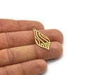 Brass Drop Charm, 8 Raw Brass Drop Charms With 1 Loop, Earrings, Findings (32x15x0.60mm) SMP0749