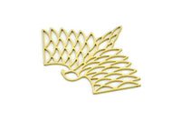 Brass Eagle Charm, 4 Raw Brass Eagle Shaped Charms, Bird Charms, Findings (31x43x0.60mm) SMP0752