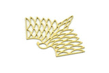 Brass Eagle Charm, 4 Raw Brass Eagle Shaped Charms, Bird Charms, Findings (31x43x0.60mm) SMP0752