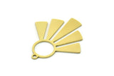 Brass Charm, Brass Pendant, Charm Pendant, 8 Raw Brass Charm With 1 Loop, Findings (25.5x23.5x0.60mm) SMP0771