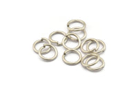 12mm Jump Ring, 24 Antique Silver Plated Brass Jump Ring Connectors, Findings (12x1.5mm) D0232 H0029
