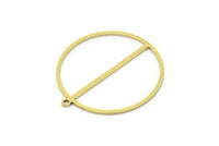 Brass Round Charm, 4 Raw Brass Round Charm With 1 Loop, Charm Pendants (30.5x28x0.80mm) SMP0798