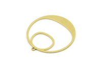Brass Round Charm, 4 Raw Brass Round Charm With 1 Loop, Charm Pendants (32x30x0.80mm) SMP0799