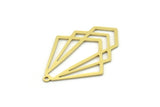 Brass Diamond Charm, 4 Raw Brass Diamond Shaped Charms With 1 Loop, Pendant Findings (33x23x0.60mm) SMP0802