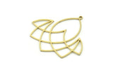 Brass Irregular Charm, 4 Raw Brass Irregular Shaped Charms With 1 Loop, Findings (35x38x0.80mm) SMP0812