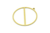 Brass Round Charm, 4 Raw Brass Round Charm With 1 Loop, Charm Pendants (30x28x0.80mm) SMP0822