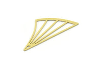 Brass Irregular Charm, 8 Raw Brass Irregular Shaped Charms With 1 Hole, Findings (33x15x0.60mm) SMP0824