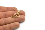Brass Irregular Charm, 8 Raw Brass Irregular Shaped Charms With 1 Hole, Findings (33x15x0.60mm) SMP0824