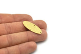 Brass Oval Charm, 6 Raw Brass Oval Charms With 4 Holes, Earring Charms (32x13x0.80mm) SMP0838